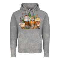 Cloud Rock coffee cups tiger with coffee beans Vintage Hoodie - texasbilliewilder