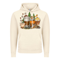 Vintage Artic coffee cups tiger with coffee beans Vintage Hoodie - texasbilliewilder