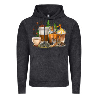 Vintage Black coffee cups tiger with coffee beans Vintage Hoodie - texasbilliewilder