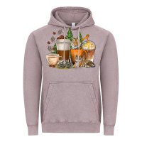 Vintage Zinc coffee cups tiger with coffee beans Vintage Hoodie - texasbilliewilder