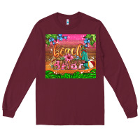 Burgundy beach babe Long Sleeve Tee - HRA Design Shop