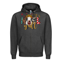Charcoal Heather it's noel y'all Zipper Hoodie - JahusDesignShop