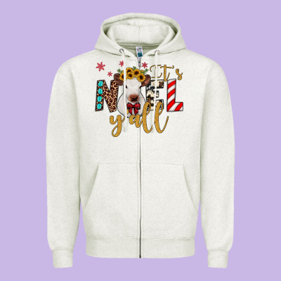 It's Noel Y'all Zipper Hoodie Designed By Jahusdesignshop