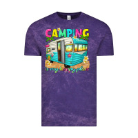 Cloud Purple camping is my happy place Vintage Tee - texasbilliewilder