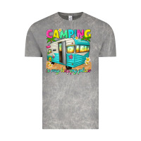 Cloud Rock camping is my happy place Vintage Tee - texasbilliewilder