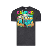 Vintage Black camping is my happy place Vintage Tee - texasbilliewilder