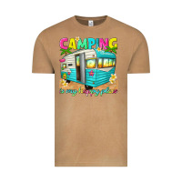 Vintage Camel camping is my happy place Vintage Tee - texasbilliewilder