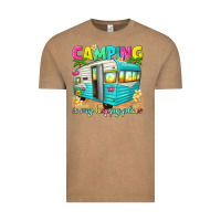 Vintage Coffee camping is my happy place Vintage Tee - texasbilliewilder