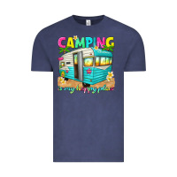 Vintage Denim camping is my happy place Vintage Tee - texasbilliewilder