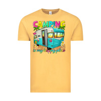Camping Is My Happy Place Vintage Tee | Teevron
