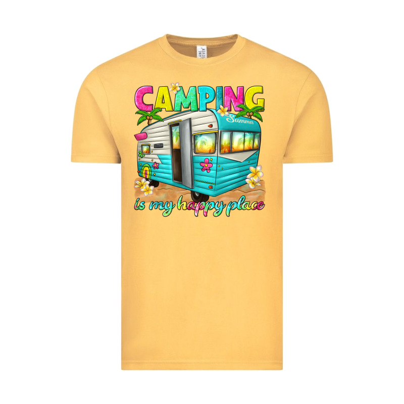 Camping Is My Happy Place Vintage Tee by texasbilliewilder | Teevron