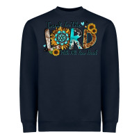 Navy trust in the lord with all your heart Heavyweight Sweatshirt - Zillion Design Studio