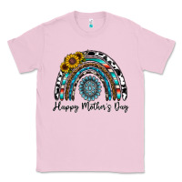 Bubblegum Pink happy mother's day rainbow Classic Tee - CowhideDigitalArt