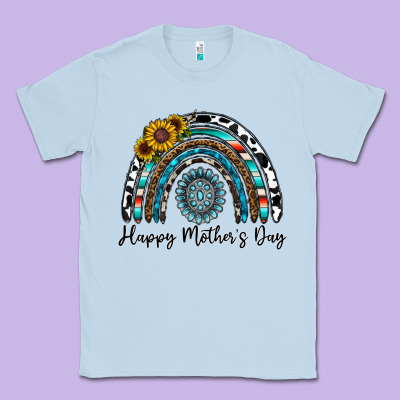 Happy Mother's Day Rainbow Classic Tee Designed By Cowhidedigitalart