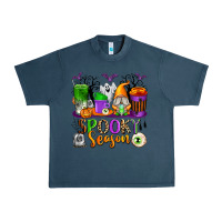 Midnight Navy Spooky Season Coffee Cups Urban Heavy Tee - texasbilliewilder