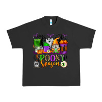 Pigment Black Spooky Season Coffee Cups Urban Heavy Tee - texasbilliewilder