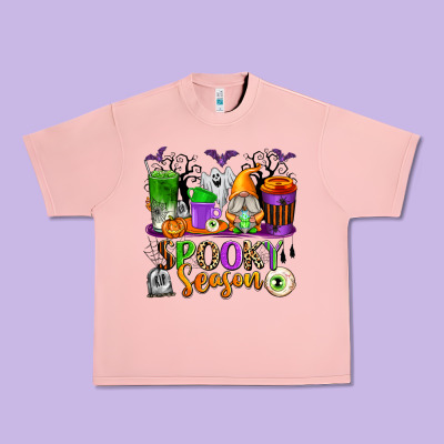 Spooky Season Coffee Cups Urban Heavy Tee Designed By Texasbilliewilder