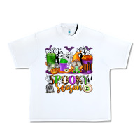 White Spooky Season Coffee Cups Urban Heavy Tee - texasbilliewilder
