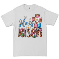 Dove Grey he is risen cross Premium Tee - Artiststas