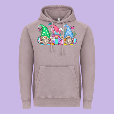 Easter Gnomes Vintage Hoodie Designed By Zillion Design Studio