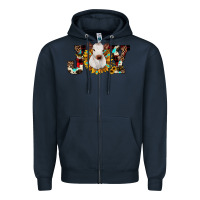 Navy christmas joy Zipper Hoodie - JahusDesignShop