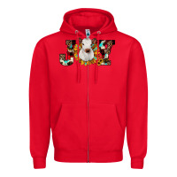 Red christmas joy Zipper Hoodie - JahusDesignShop