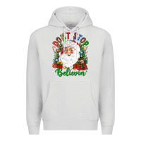 Dove Grey Don't stop believin' Premium Hoodie - NancyCooperArtShop