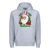 Heather Grey Don't stop believin' Premium Hoodie - NancyCooperArtShop