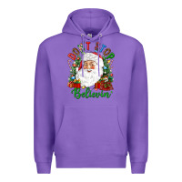 Purple Don't stop believin' Premium Hoodie - NancyCooperArtShop