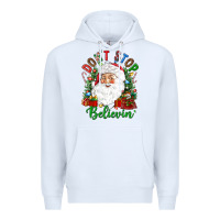 White Don't stop believin' Premium Hoodie - NancyCooperArtShop