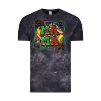 Cloud Black softball mama with leopard Vintage Tee - Zillion Design Studio