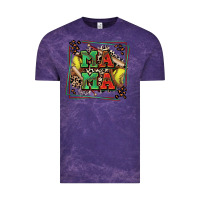 Cloud Purple softball mama with leopard Vintage Tee - Zillion Design Studio