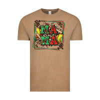 Vintage Coffee softball mama with leopard Vintage Tee - Zillion Design Studio