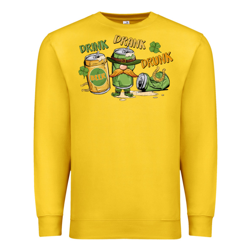 Deink Drank Drunk St. Patrick's Day Premium Sweatshirt by MaliasSmallBusiness | Teevron