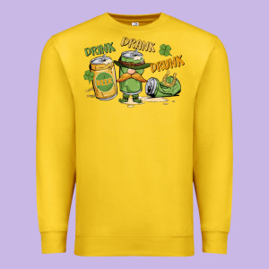 Deink Drank Drunk St. Patrick's Day Premium Sweatshirt Designed By Maliassmallbusiness