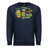 Navy deink drank drunk st. patrick's day Premium Sweatshirt - MaliasSmallBusiness