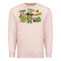 Pale Pink deink drank drunk st. patrick's day Premium Sweatshirt - MaliasSmallBusiness