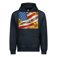 Navy american flag sunflowers and canouflage print veteran mousepad Urban Hoodie - Jasminsmagicworld