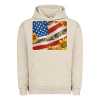 Pigment French Oak american flag sunflowers and canouflage print veteran mousepad Urban Hoodie - Jasminsmagicworld