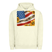Pigment Pistachio american flag sunflowers and canouflage print veteran mousepad Urban Hoodie - Jasminsmagicworld