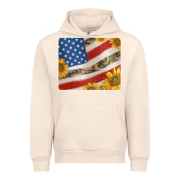 Sandshell american flag sunflowers and canouflage print veteran mousepad Urban Hoodie - Jasminsmagicworld