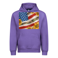 Tulip american flag sunflowers and canouflage print veteran mousepad Urban Hoodie - Jasminsmagicworld
