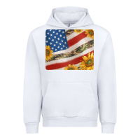 White american flag sunflowers and canouflage print veteran mousepad Urban Hoodie - Jasminsmagicworld