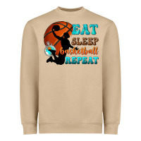 Eat Sleep Basketball Repeat Heavyweight Sweatshirt | Teevron