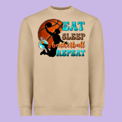 Heavyweight Sweatshirt eat sleep basketball repeat