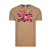 Vintage Coffee pink camouflage background Vintage Tee - BarkalooDesign