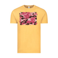 Pink Camouflage Background Vintage Tee | Teevron