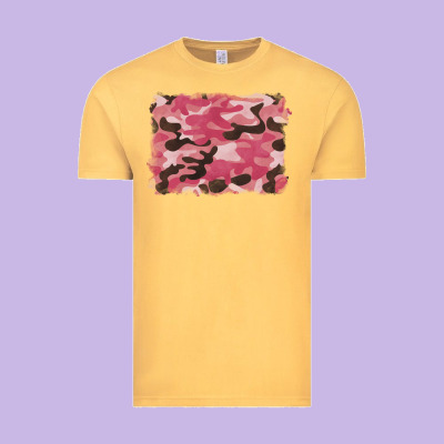 Pink Camouflage Background Vintage Tee Designed By Barkaloodesign
