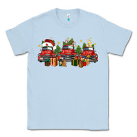 Dusty Blue christmas trucks Classic Tee - FaDigitalArtStudio