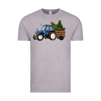 Vintage Zinc Christmas farm tractor Vintage Tee - RanaPortraitStore